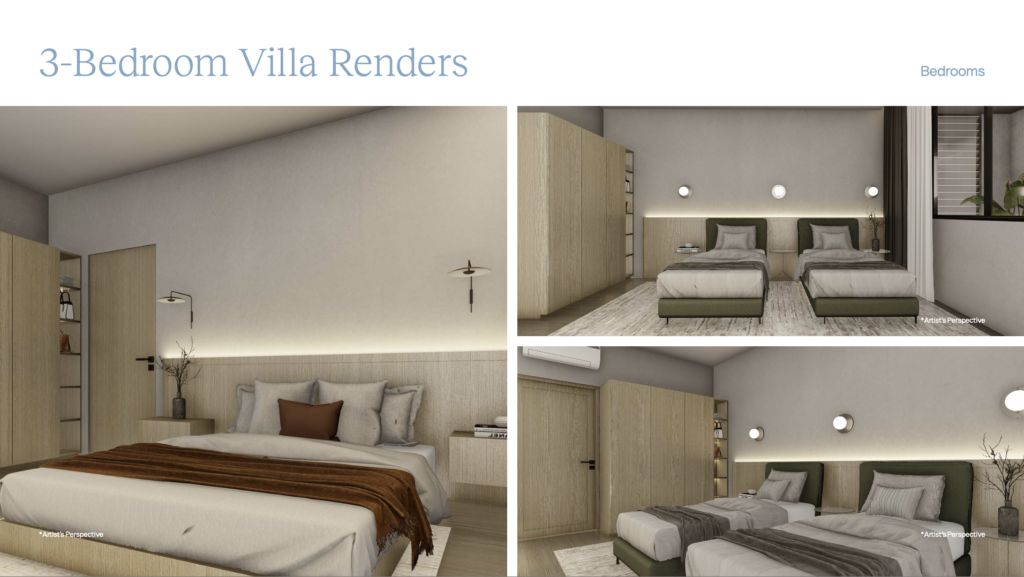 The Rise at Monterrazas 3-Bedroom Villa bedrooms