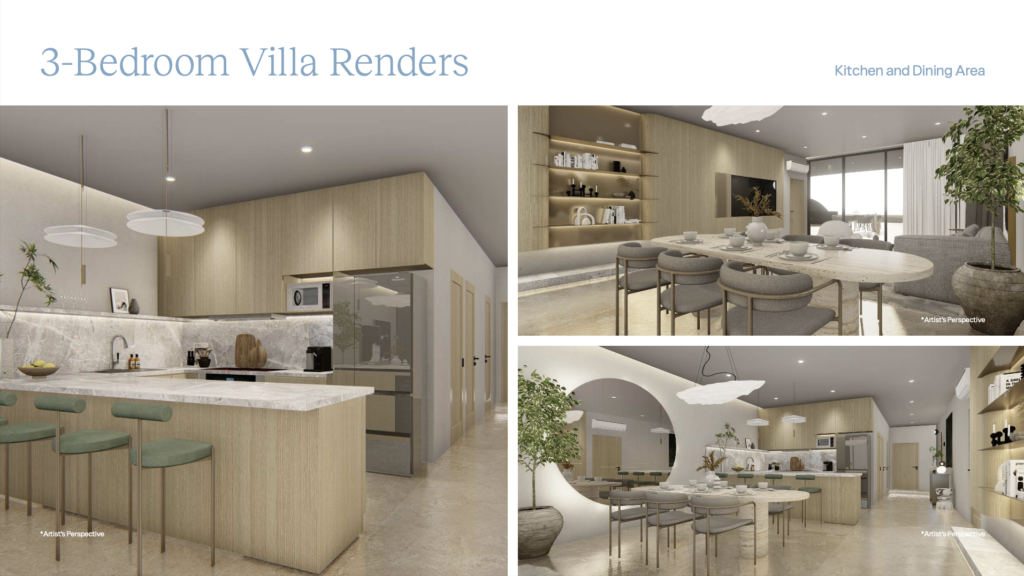 The Rise at Monterrazas 3-Bedroom Villa kitchen dining area