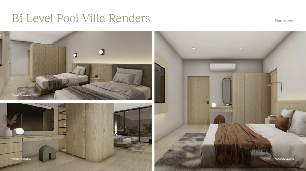 The Rise at Monterrazas Bi-Level Pool Villa Bedrooms