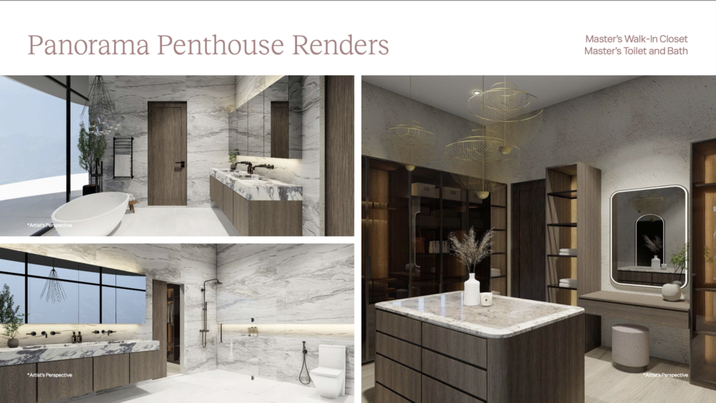 The Rise at Monterrazas Panorama Penthouse Master's Walk-in Closet and Toilet and Bath