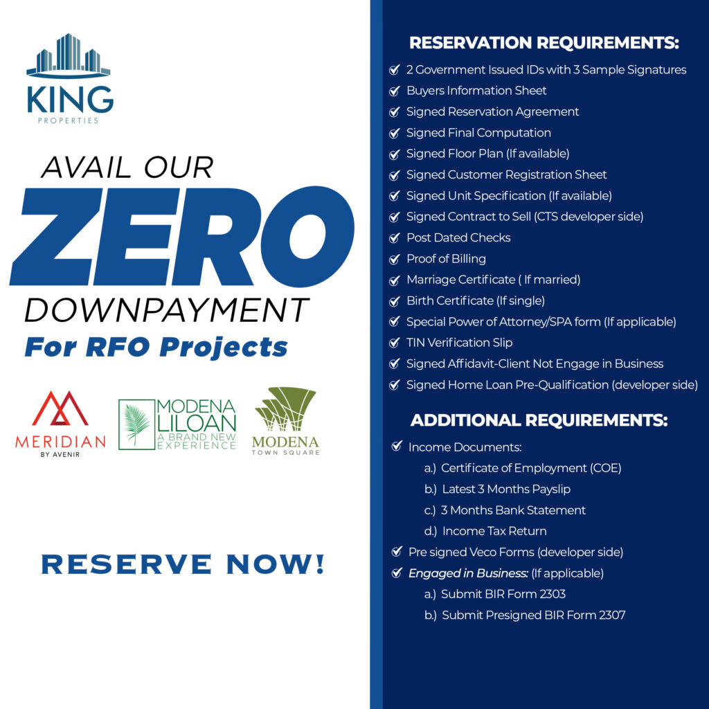 modena liloan zero downpayment for rfo projects