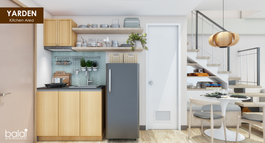 Balai Punta Engaño by BE Residences' kitchen area of its Yarden Unit