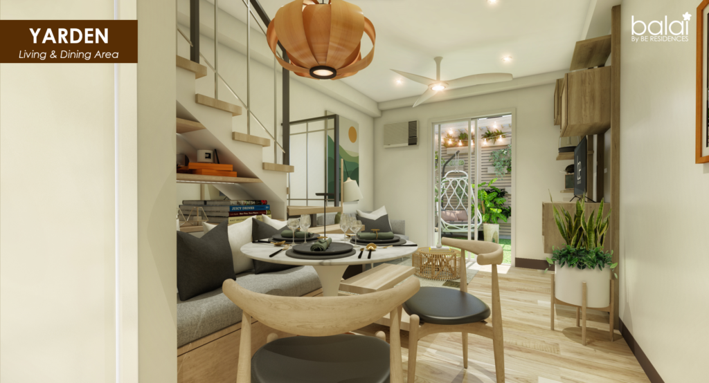 Balai Punta Engaño by BE Residences' living and dining area of its Yarden Unit