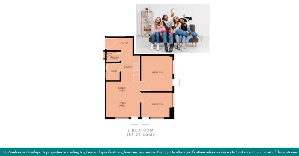 BEU TALAMBAN 2bedroom unit layout