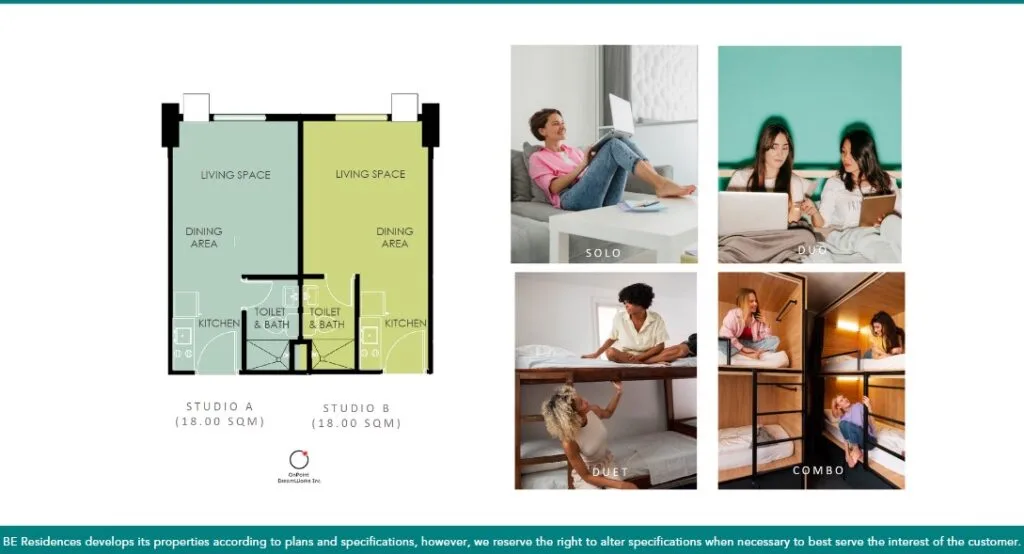 BEU TALAMBAN studio unit layout