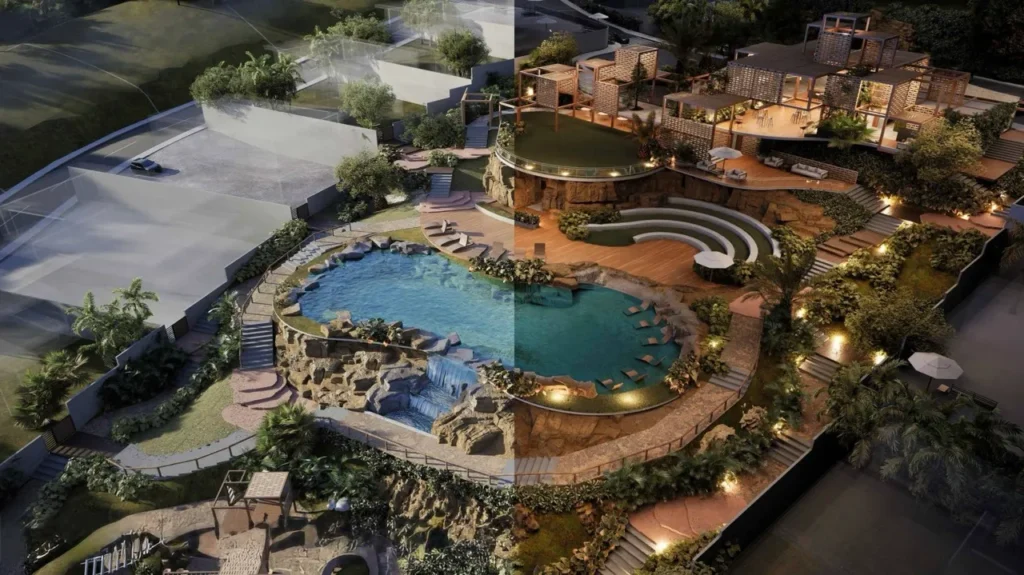 Monterrazas de Cebu Amenity day and night view