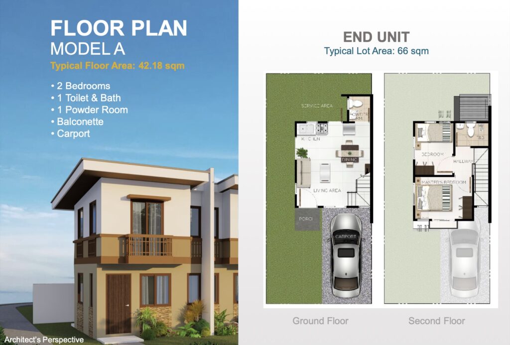Casa Mira Homes Ormoc Townhouse A Floor Plan End Unit