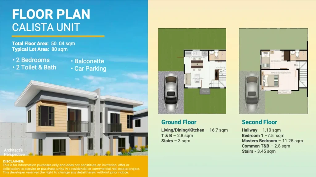 Casa Mira Ormoc Calista Duplex Floorplan