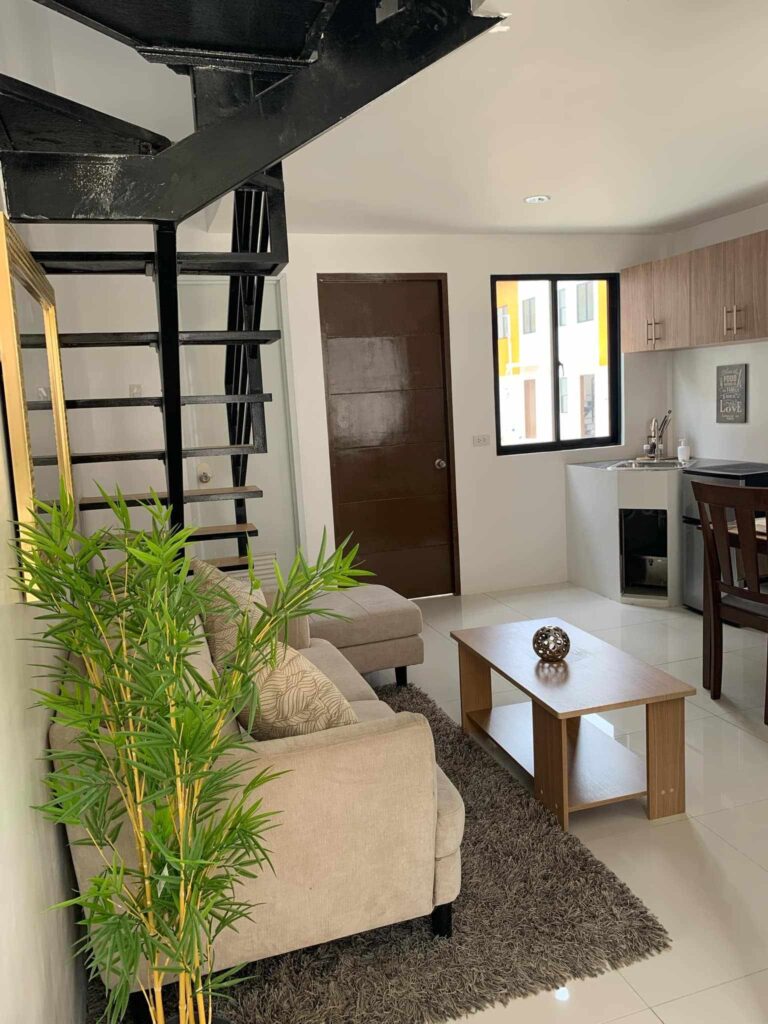 la belleza pulangbato model unit living room