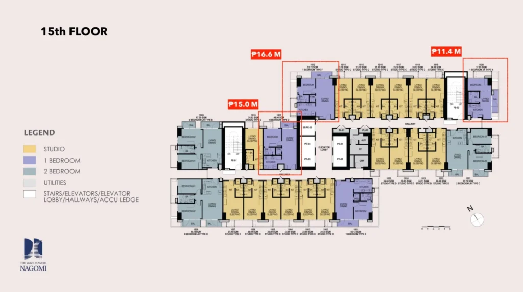 The Wave Towers One-Bedroom Plan