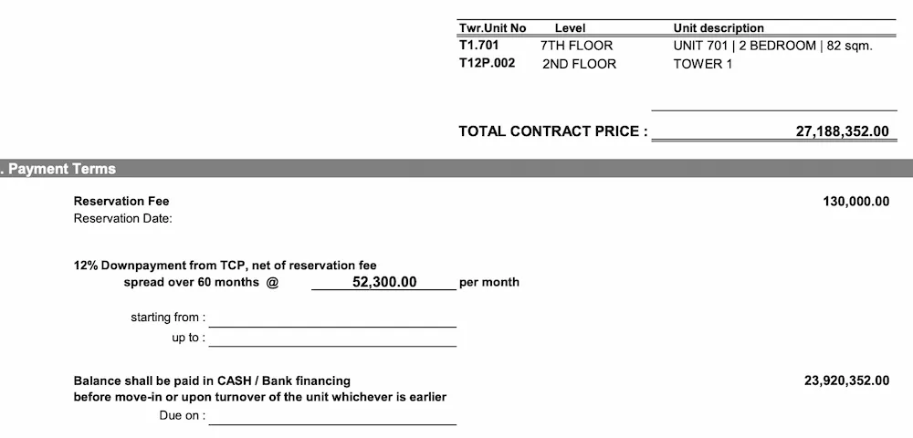 The Wave Towers Two Bedroom Quote