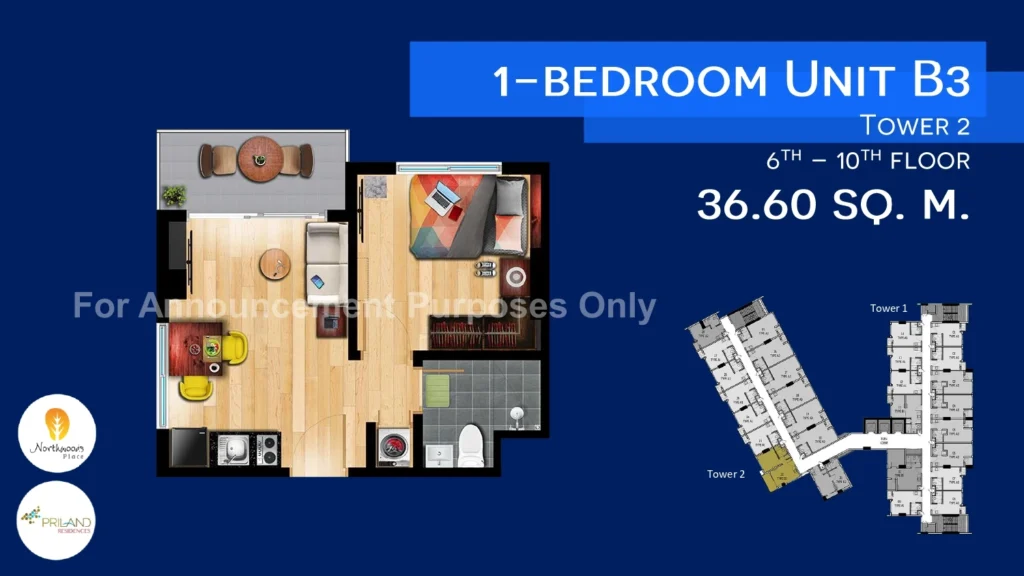 Northwoods 1BR unit B3
